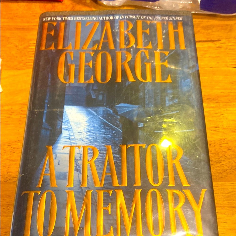3/$15. Elizabeth George 'A Traitor to Memory' Hardcover Book